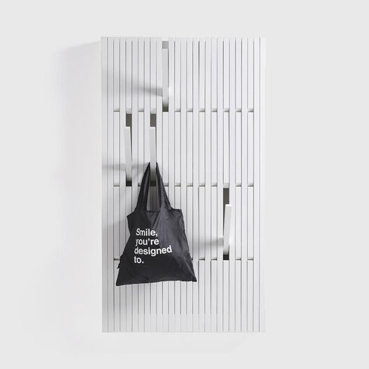 Piano Coat Rack, Large, Beech Lacquered White