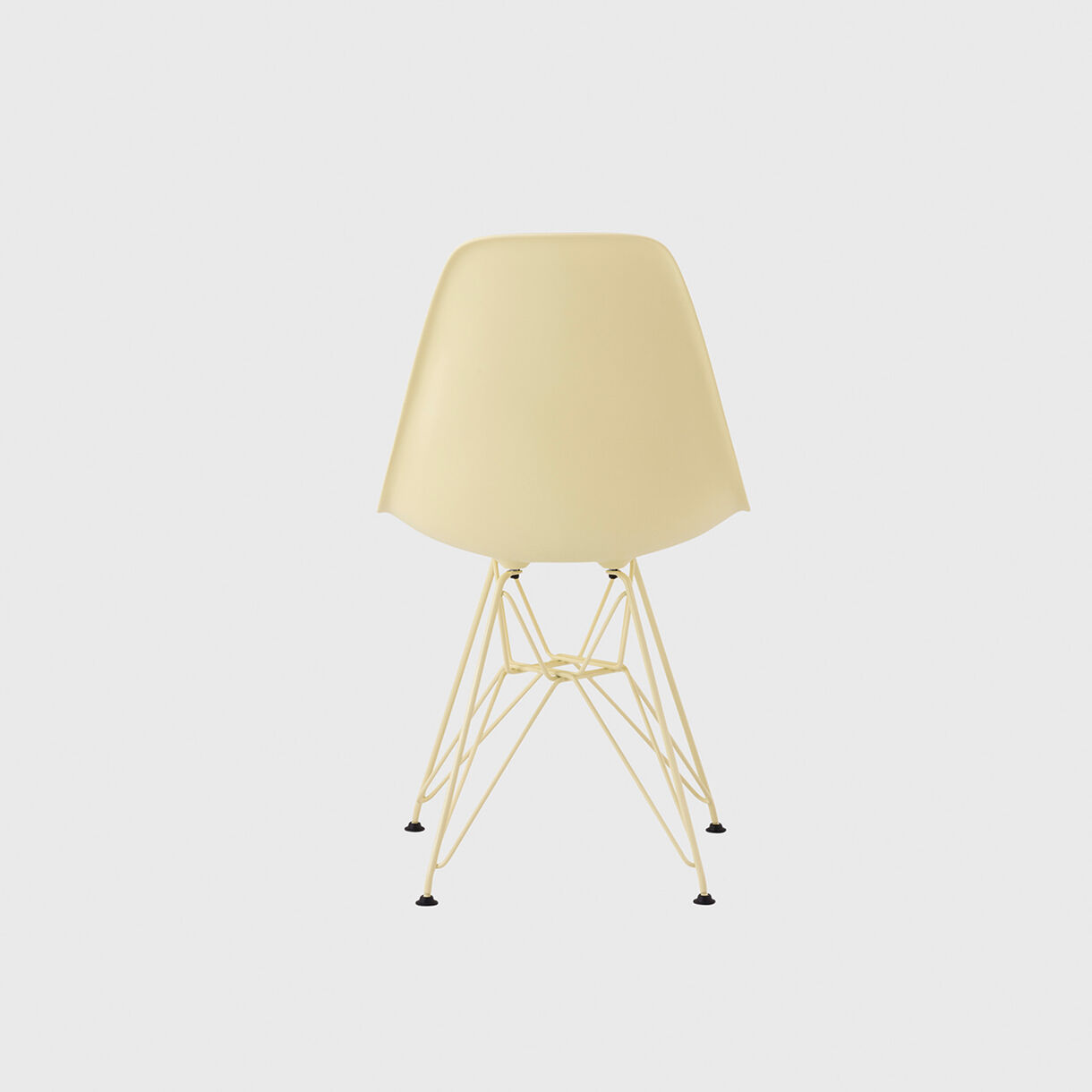 HM x Hay Eames Moulded Plastic Side Chair, Wire Base, Powder Yellow