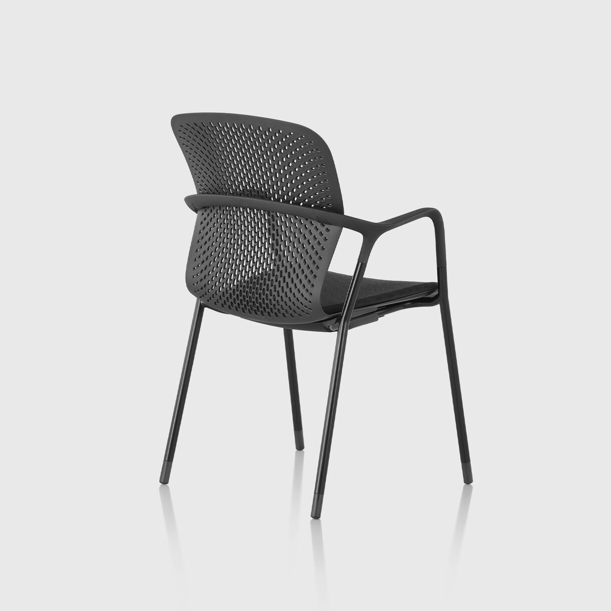 Keyn Chair, 4-Leg Base, Black & Hopsak Black