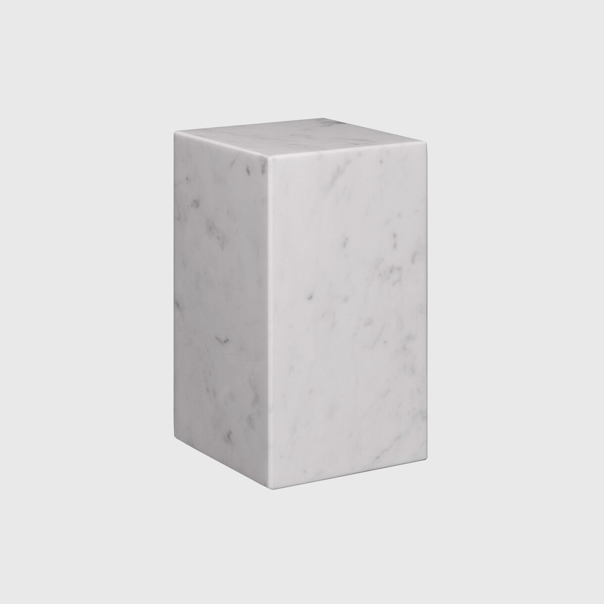 Stop Bookend, White Carrara Marble, Large