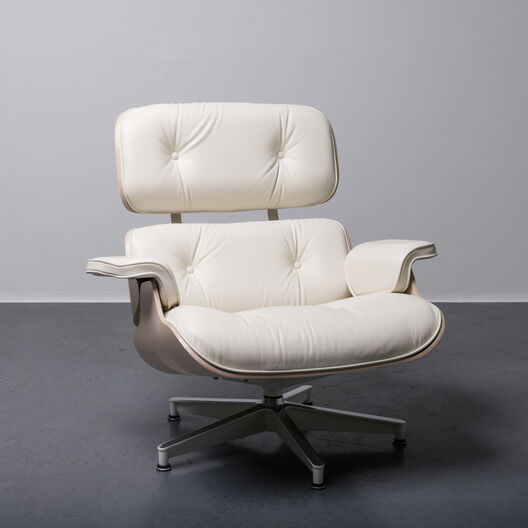 Eames Lounge Chair, Classic, Ivory & White Ash