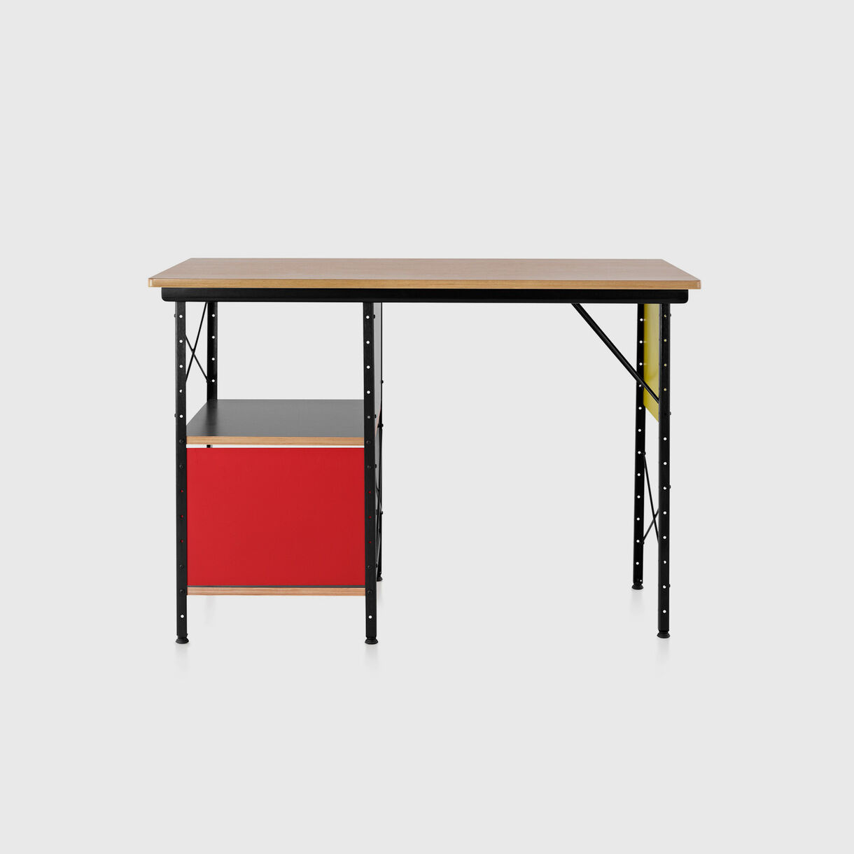 Eames Desk Unit, Open Storage, Black, Multi