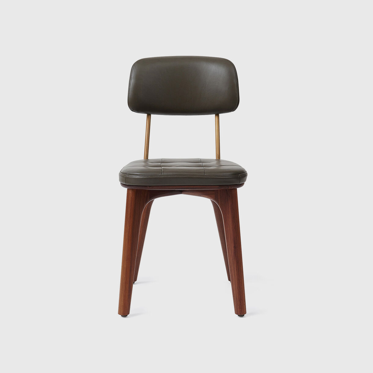 Utility Chair U, Walnut & Quartz Leather