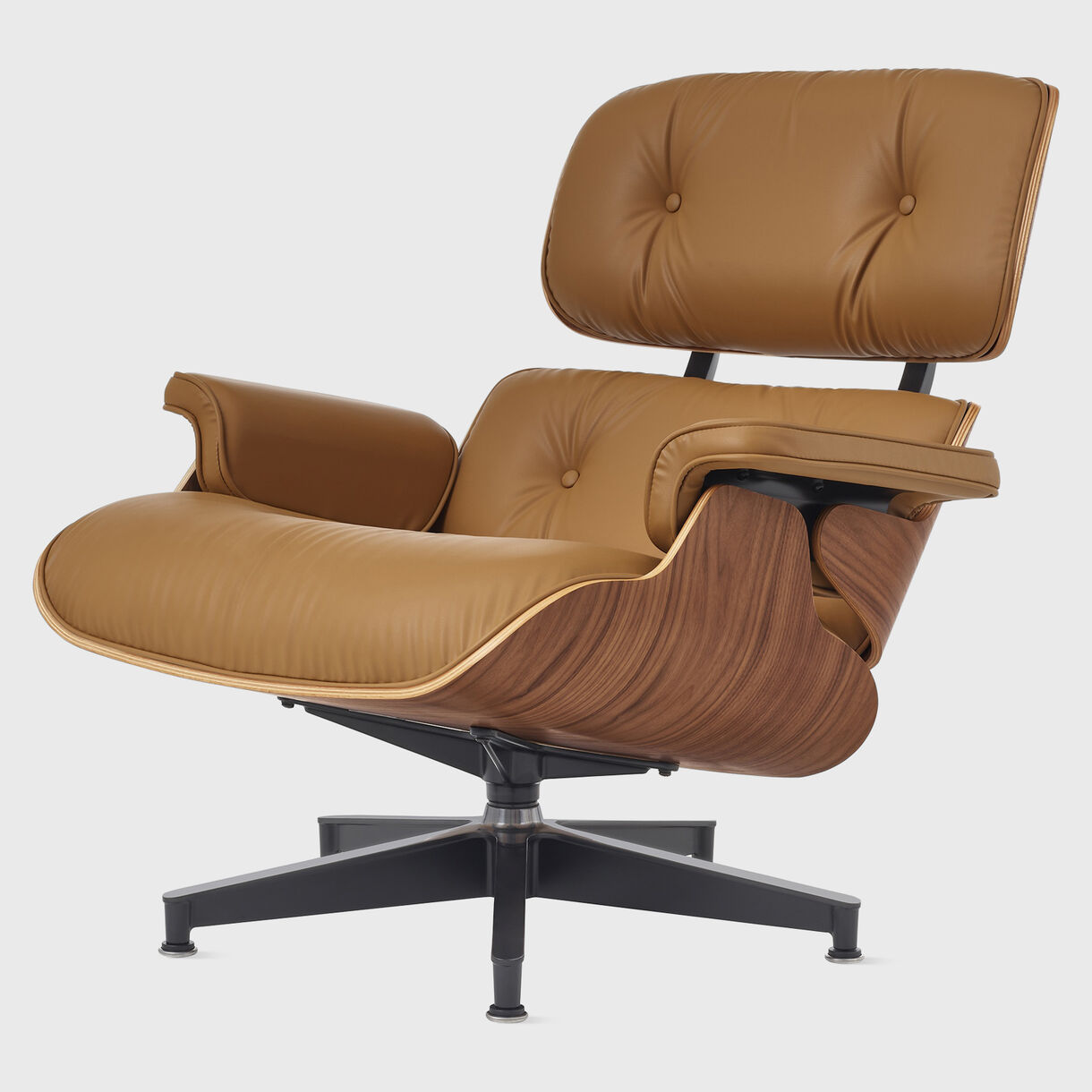 Eames Lounge and Ottoman, Walnut Russet Bamboo