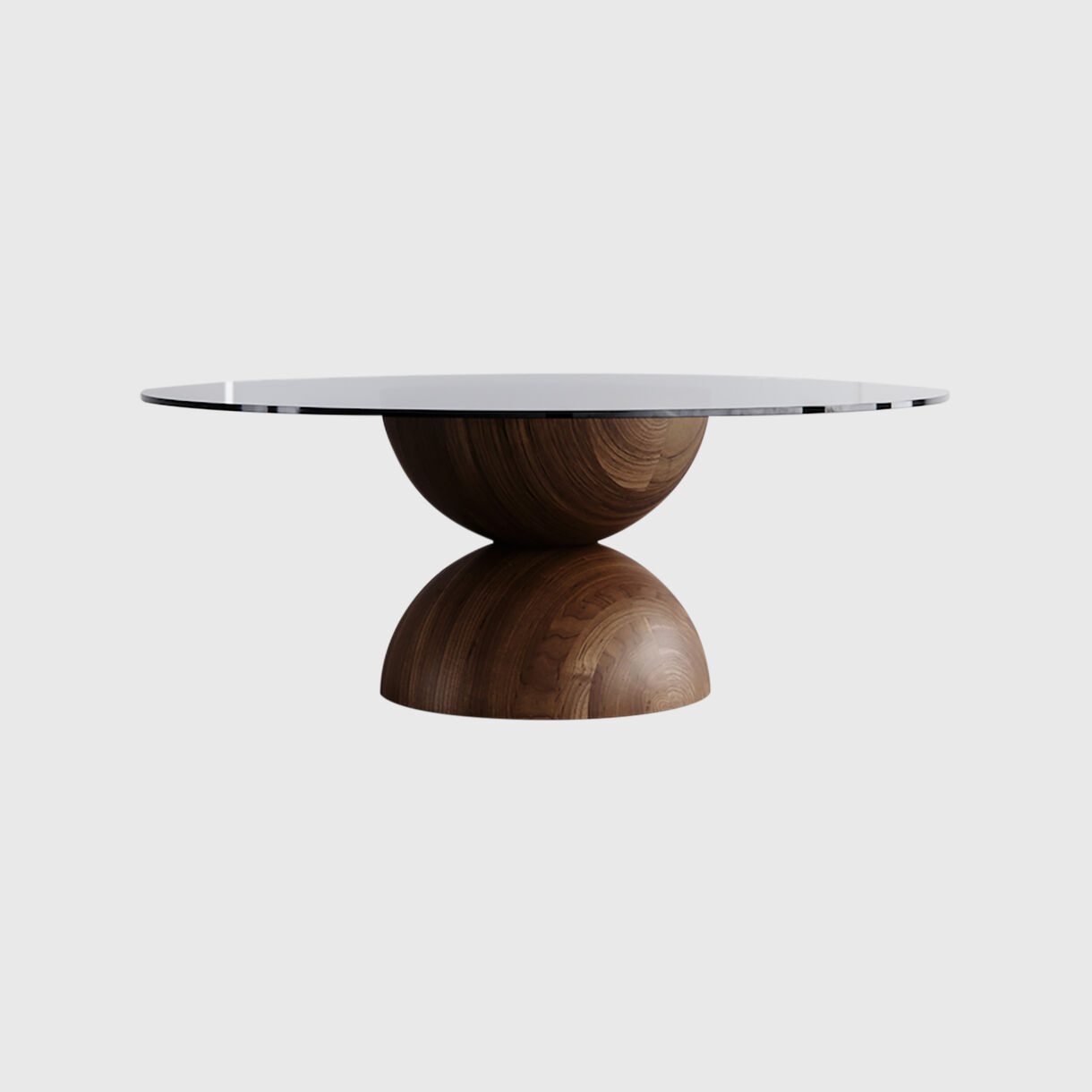 Bell Coffee Table, Walnut & Glass