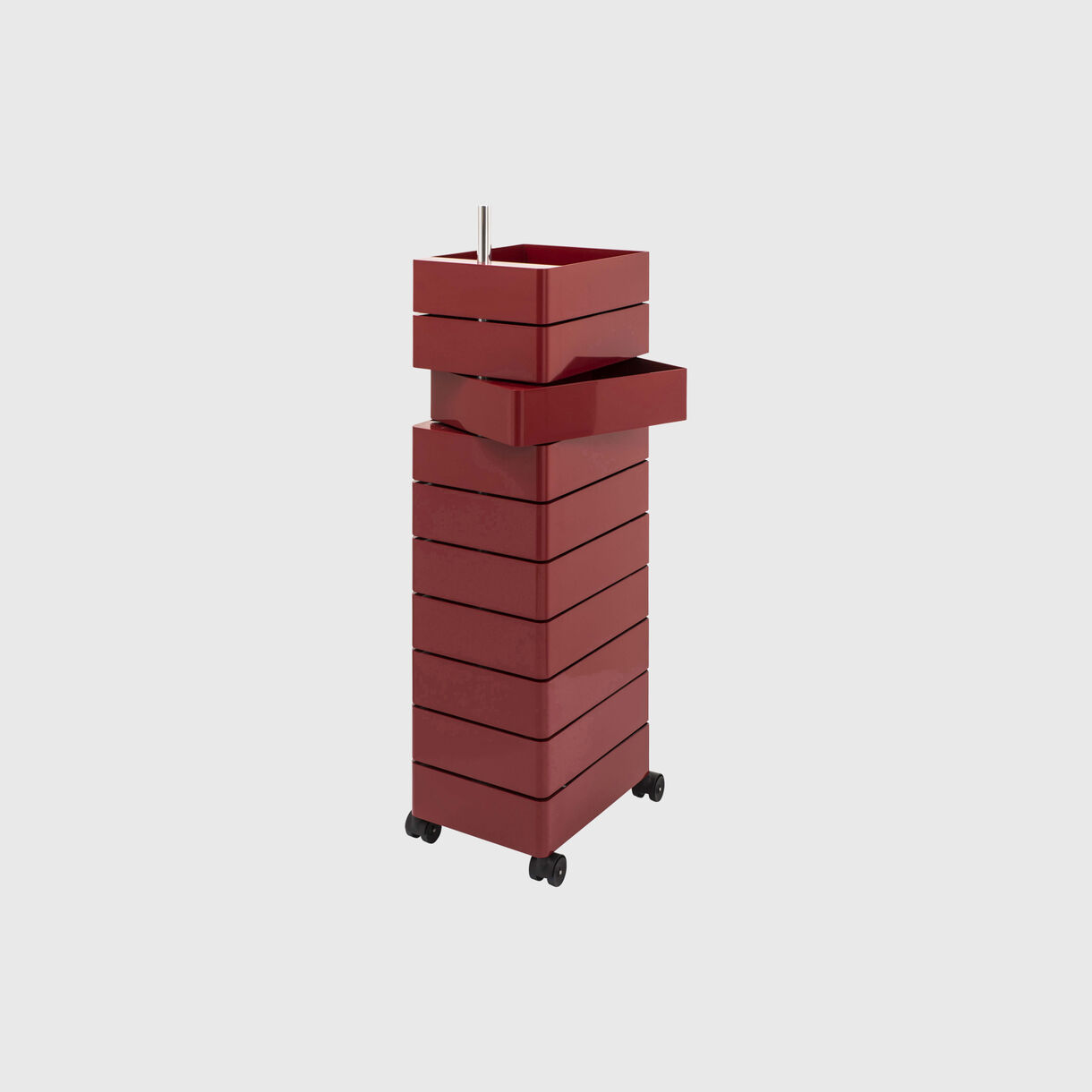 360° 10 Drawer Container, Red Bordeaux