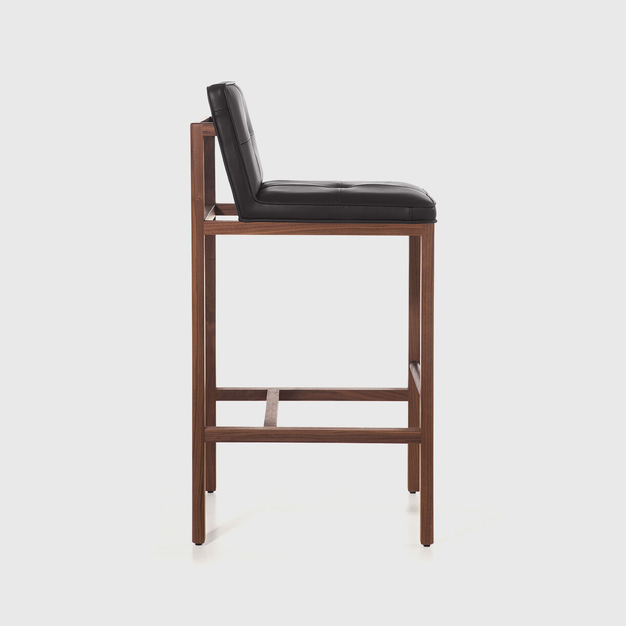 Wood Frame Stool, Bar, Walnut (WN), Coach, Black (99999)