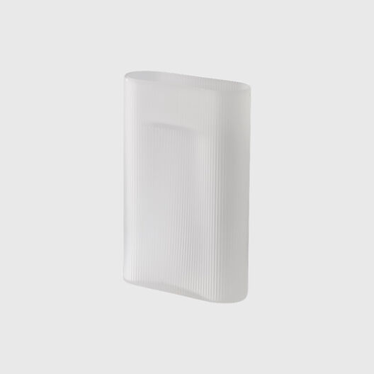 Ridge Vase, Frosted Glass