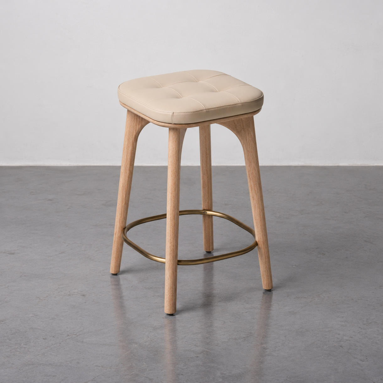 Utility Stool, Counter Height, Natural Oak