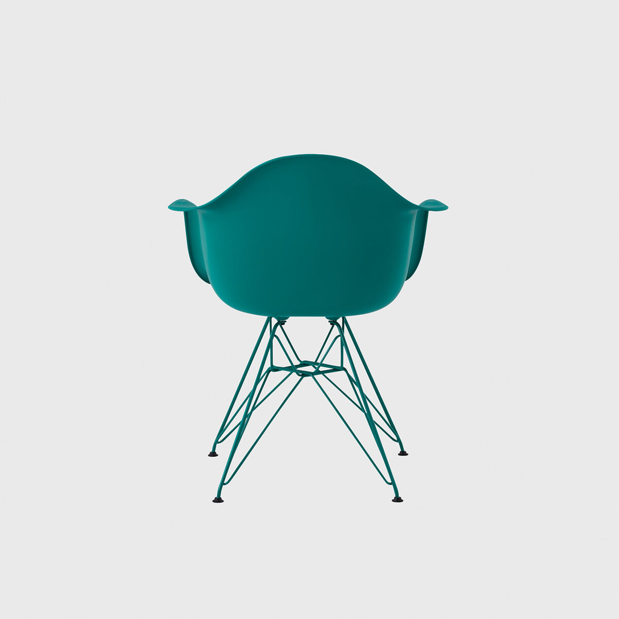 Eames Moulded Plastic Armchair, Wire Base, Mint Green