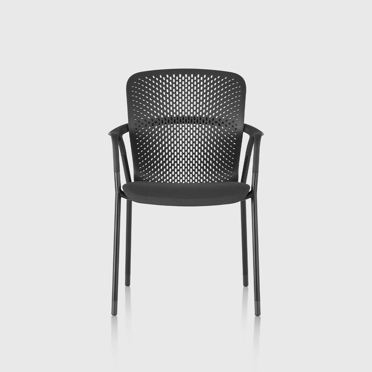 Keyn Chair, 4-Leg Base, Black & Hopsak Black