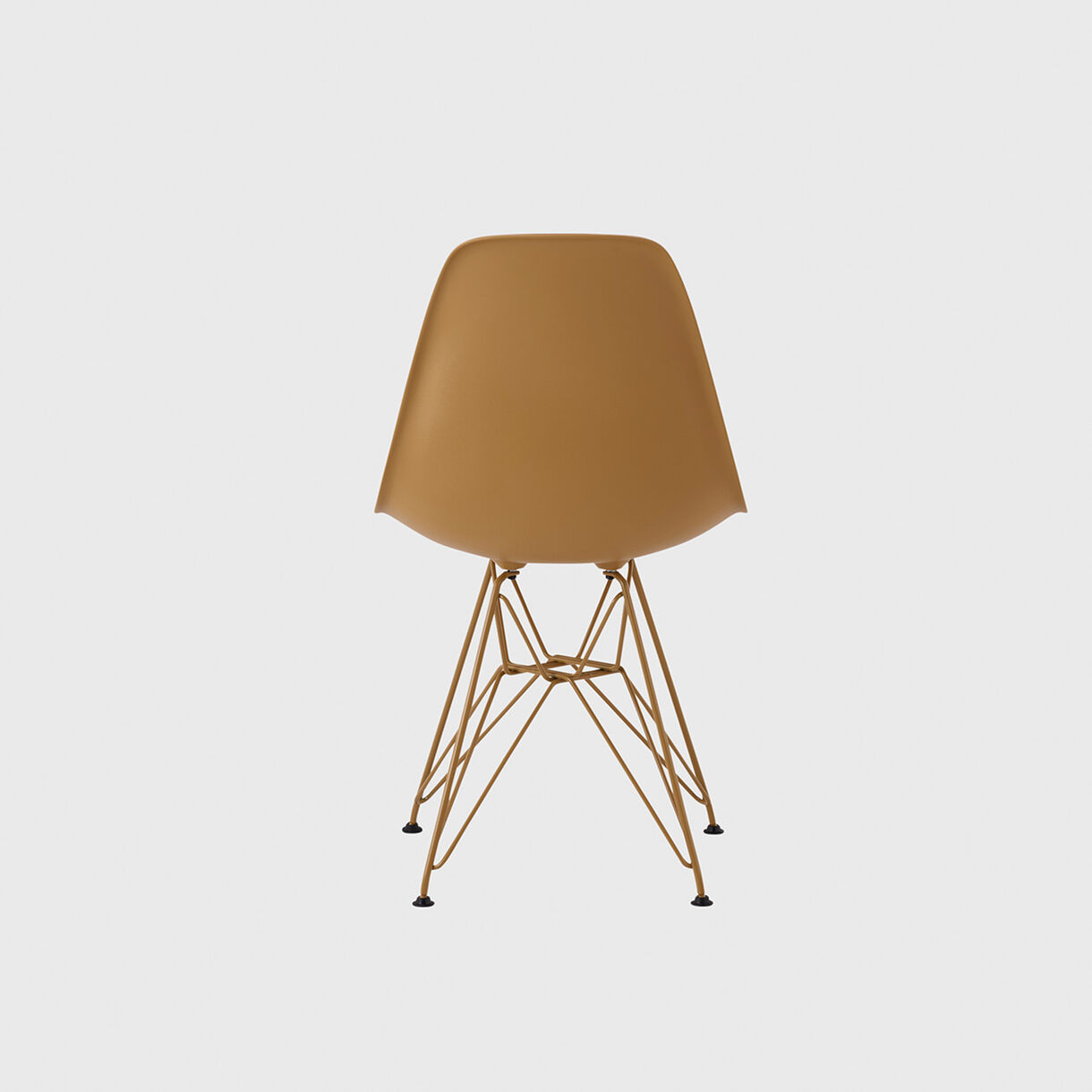 HM x Hay Eames Moulded Plastic Side Chair, Wire Base, Toffee