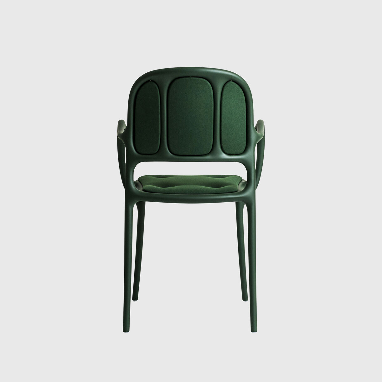 Mila Cushion Chair, Dark Green