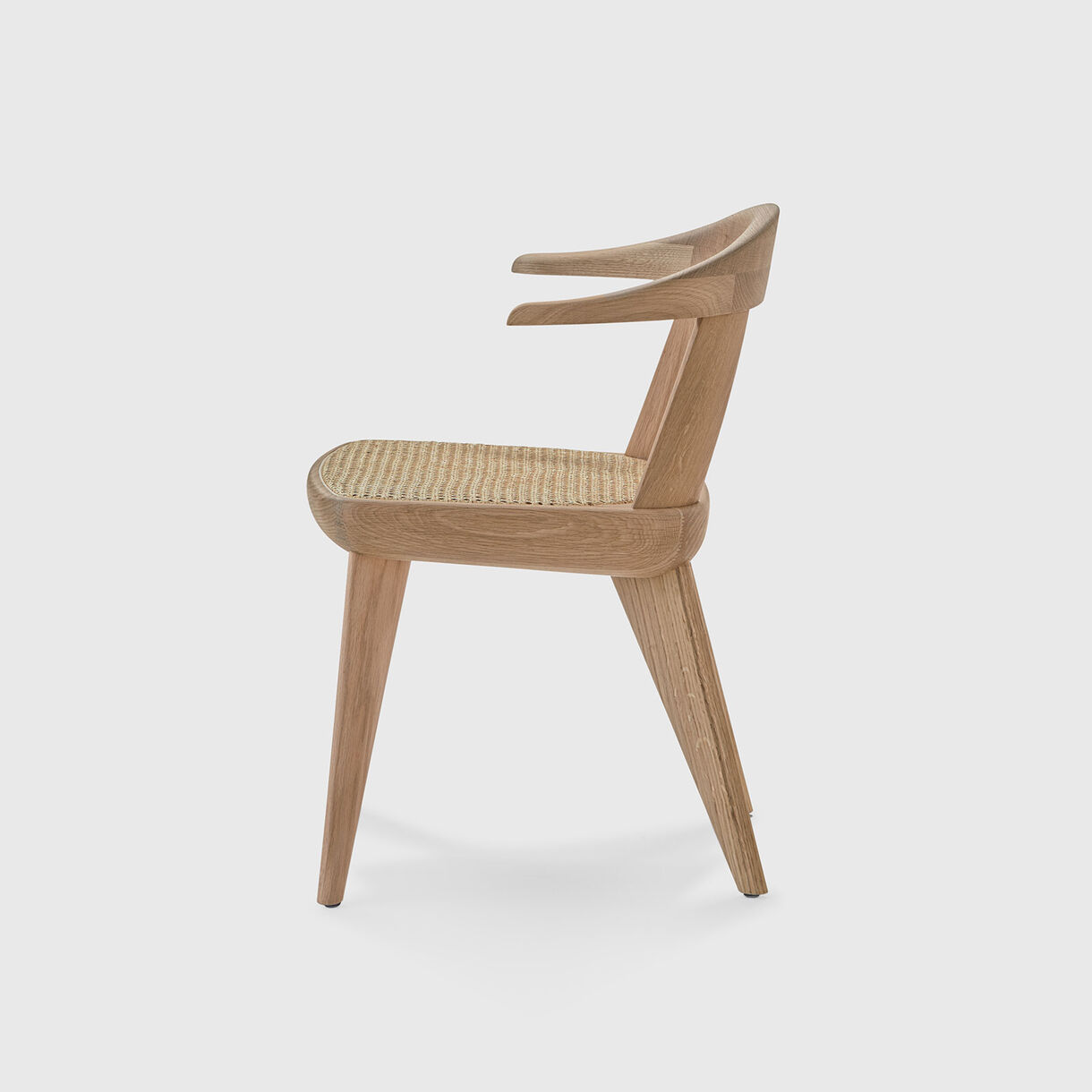 Brutus Armchair, White Oak, Raw Effect & Vienna Cane