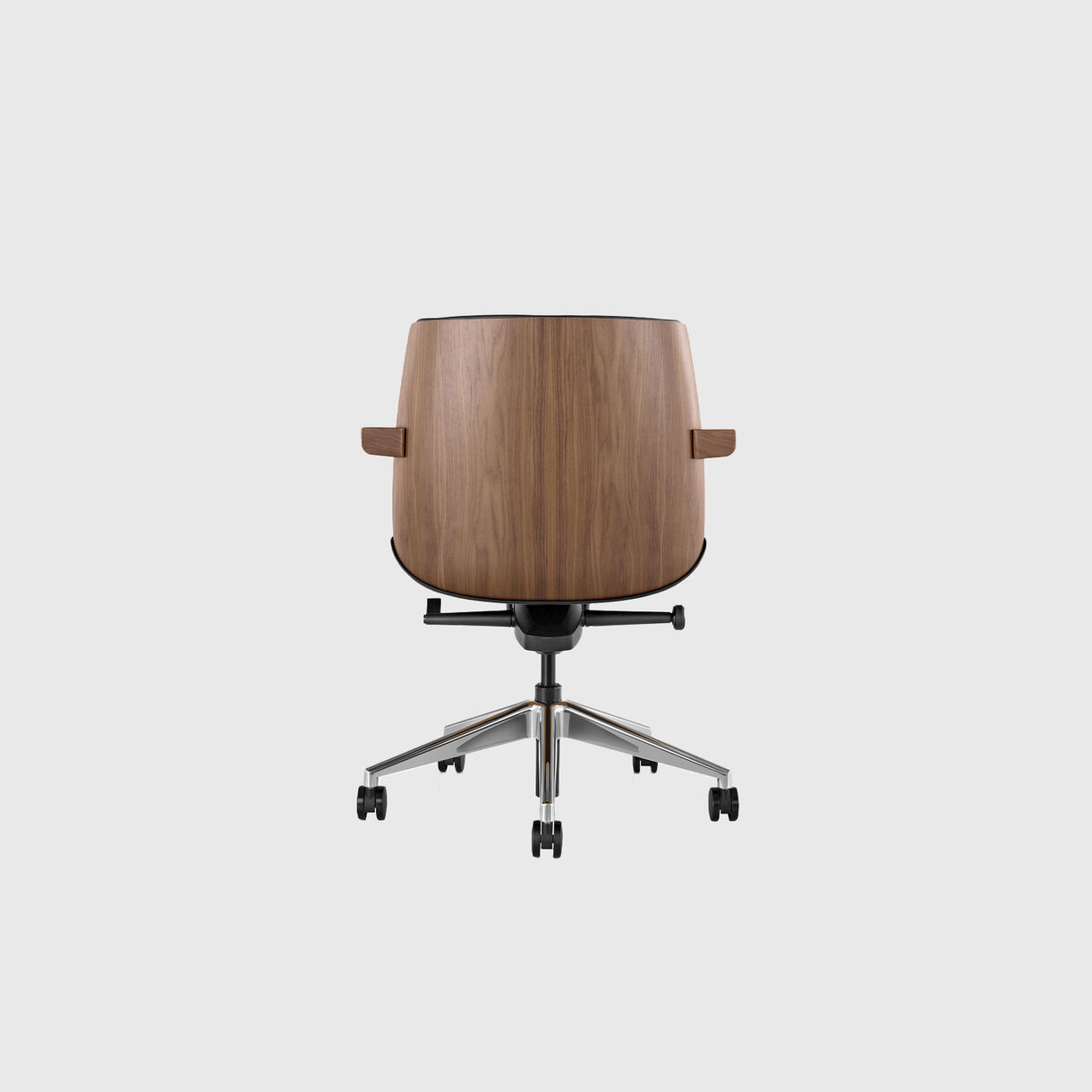 Clamshell Low Back Chair, Walnut