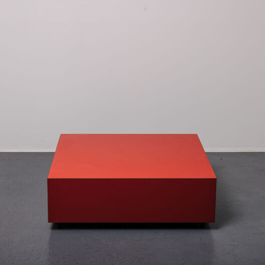 Bloc Side Table, Bright Red