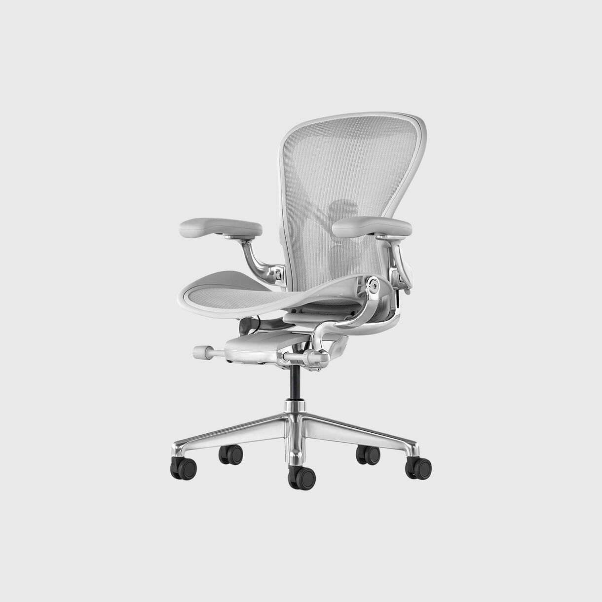 Aeron Chair, Size B, Mineral, Polished Aluminium