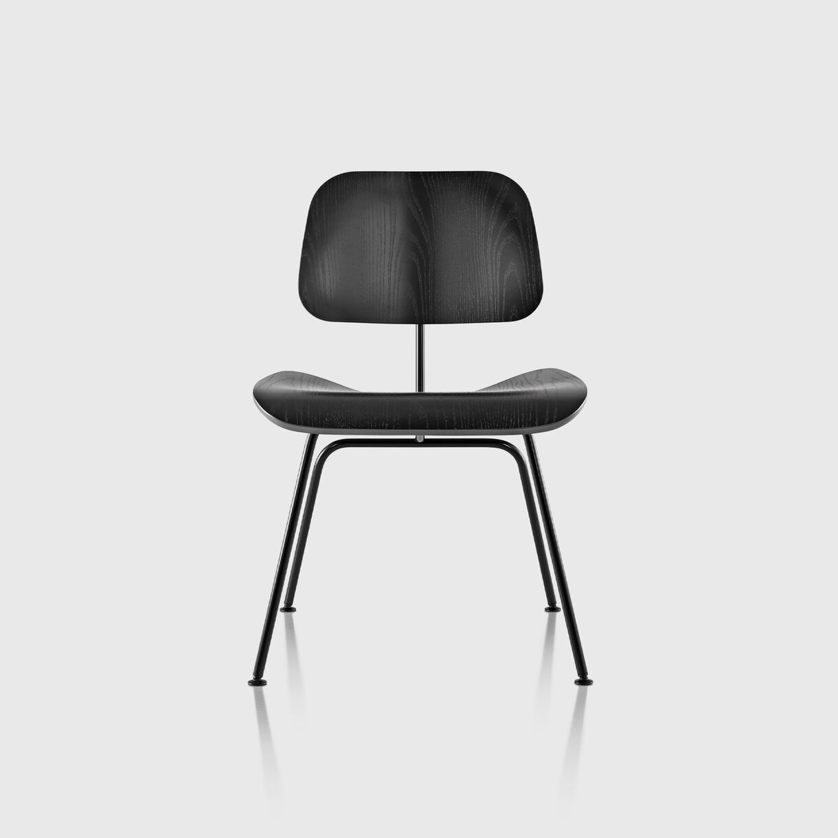 Eames Moulded Plywood Dining Chair, Metal Base, Ebony