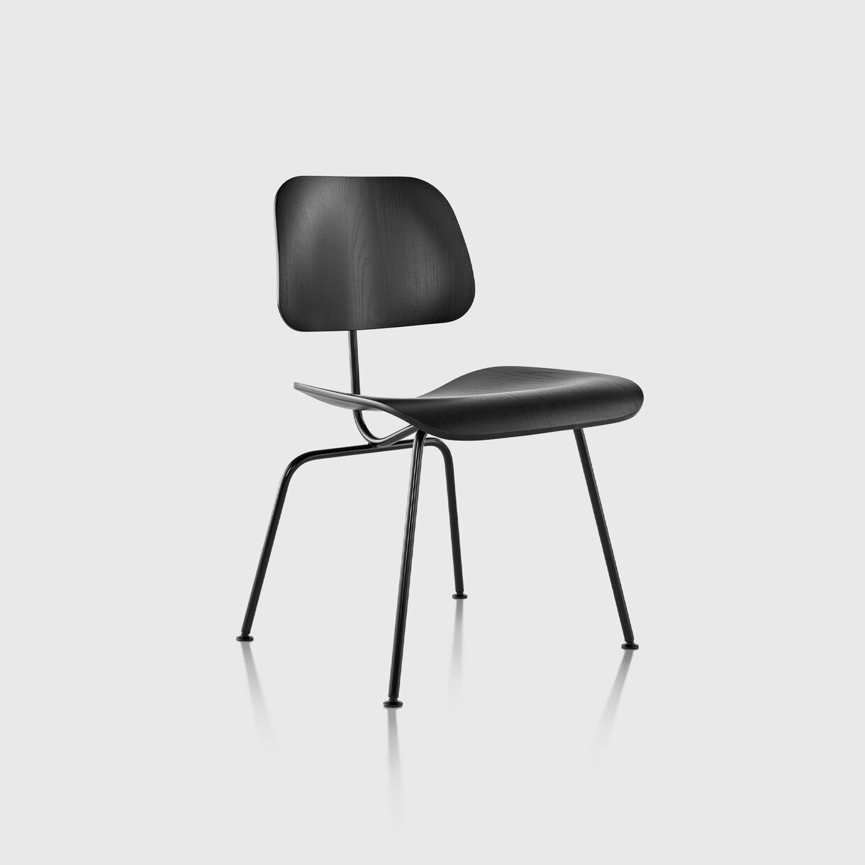 Eames Moulded Plywood Dining Chair, Metal Base, Ebony