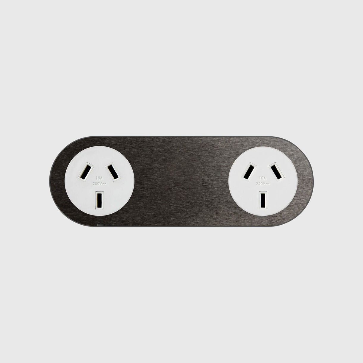 Carbon Nano Double Outlet, Black Steel Matte White