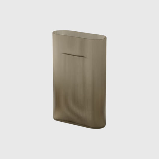 Ridge Vase, Frosted Glass