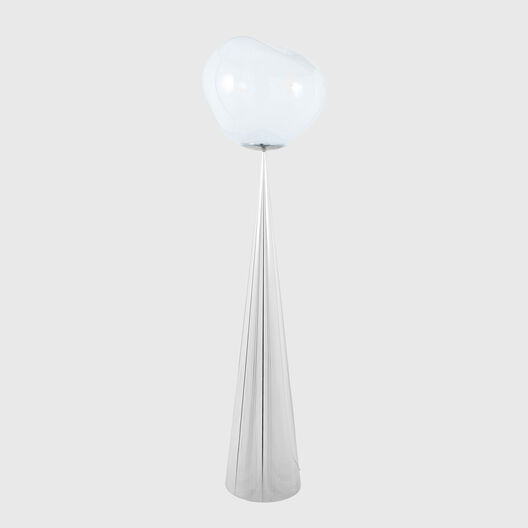 Melt Cone Fat Floor Lamp, Silver Base