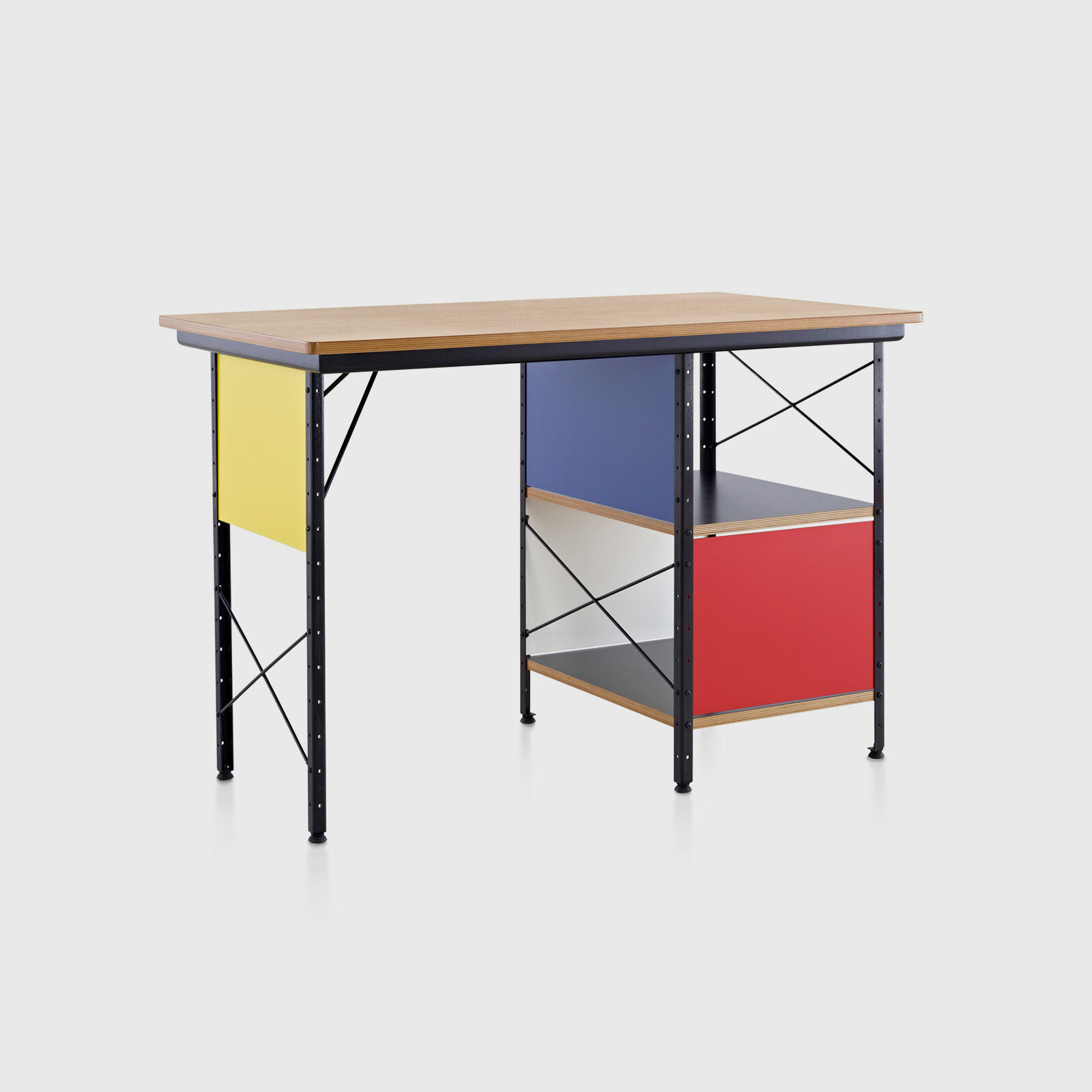 Desk with store open storage