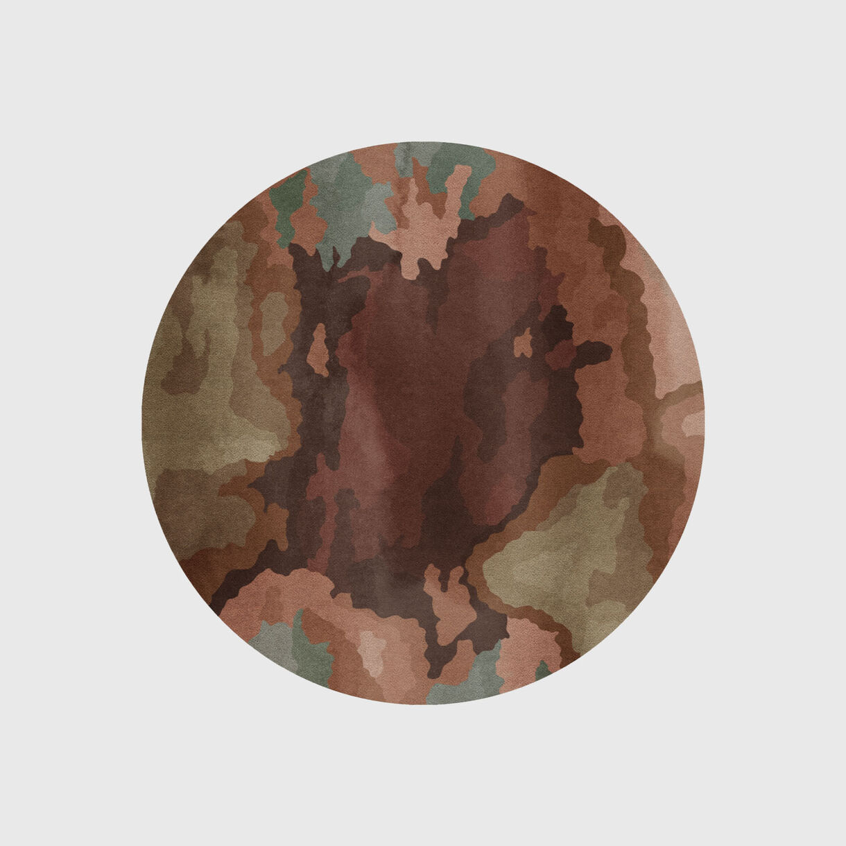 Odyssey Rug, Roasted Orange Circle