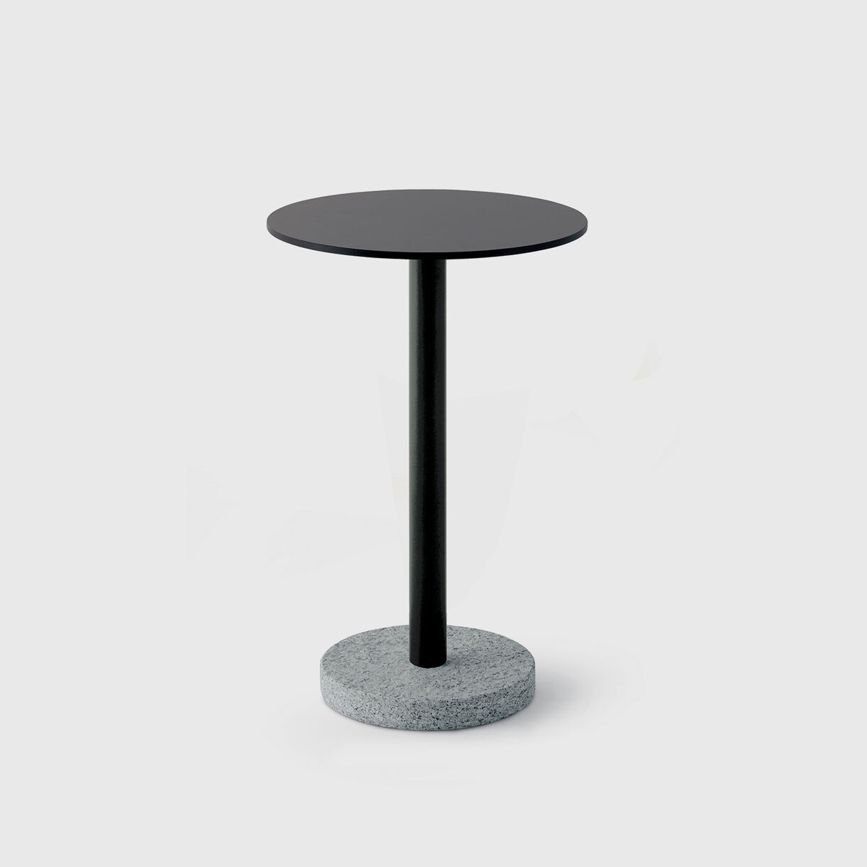 Bernardo Side Table, Round, Black, Tall
