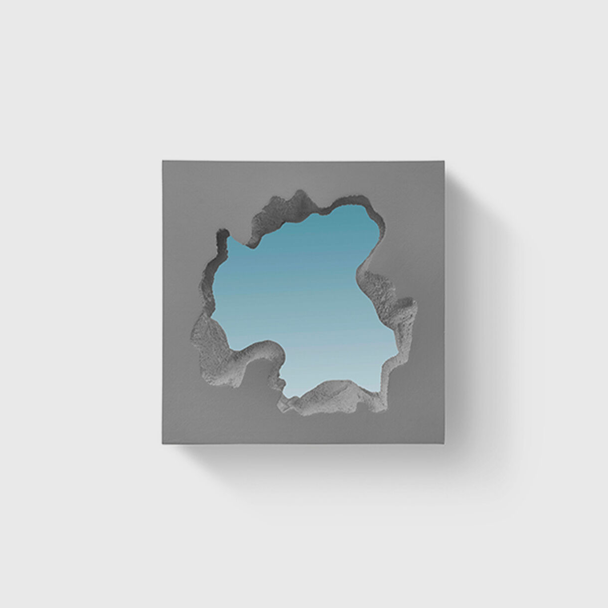 Broken Square Mirror, Grey