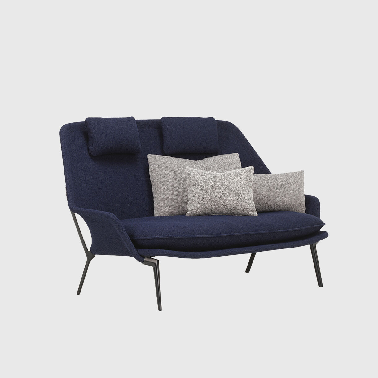 Slow Sofa, Flocca Dark Blue, Salt N Pepper Cushion
