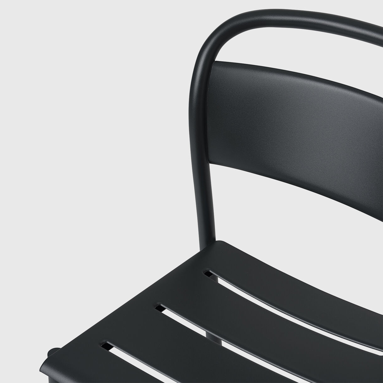 Linear Steel Side Chair, Black