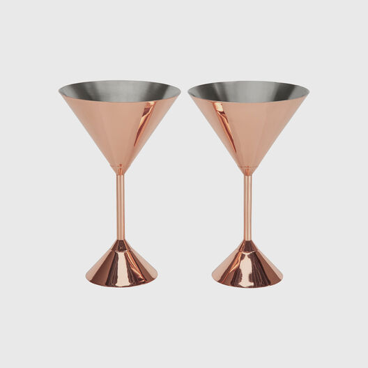 Plum Martini Glasses, Set of 2