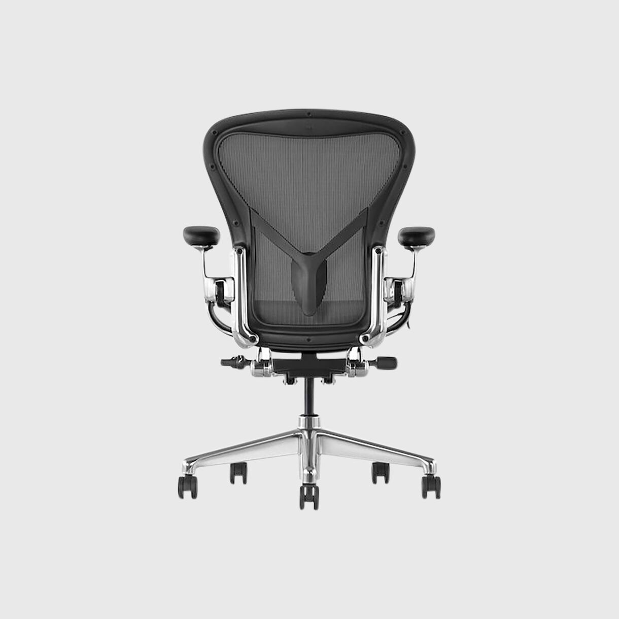 Aeron Chair, Size B, Graphite, Polished Aluminium