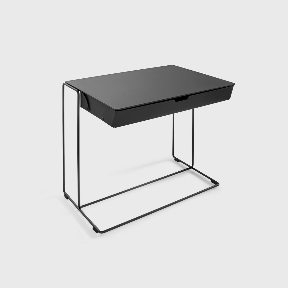 Oki Side Table Leather Case, Large, Black