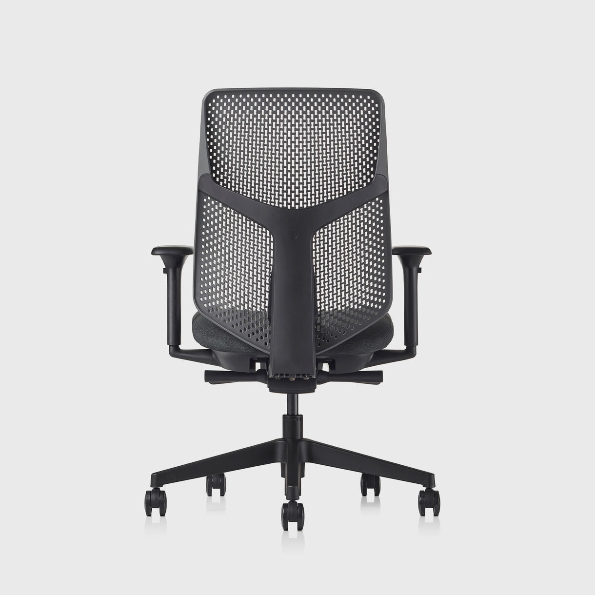 Verus TriFlex Back Task Chair - Black Frame, Dark Carbon TriFlex & Cinder Upholstery - Fully Adjustable Arms