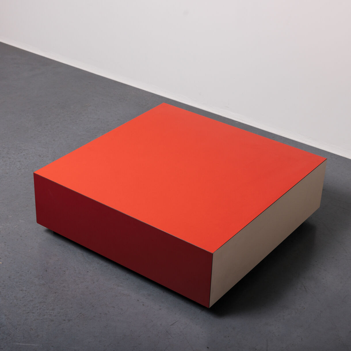 Bloc Side Table, Bright Red