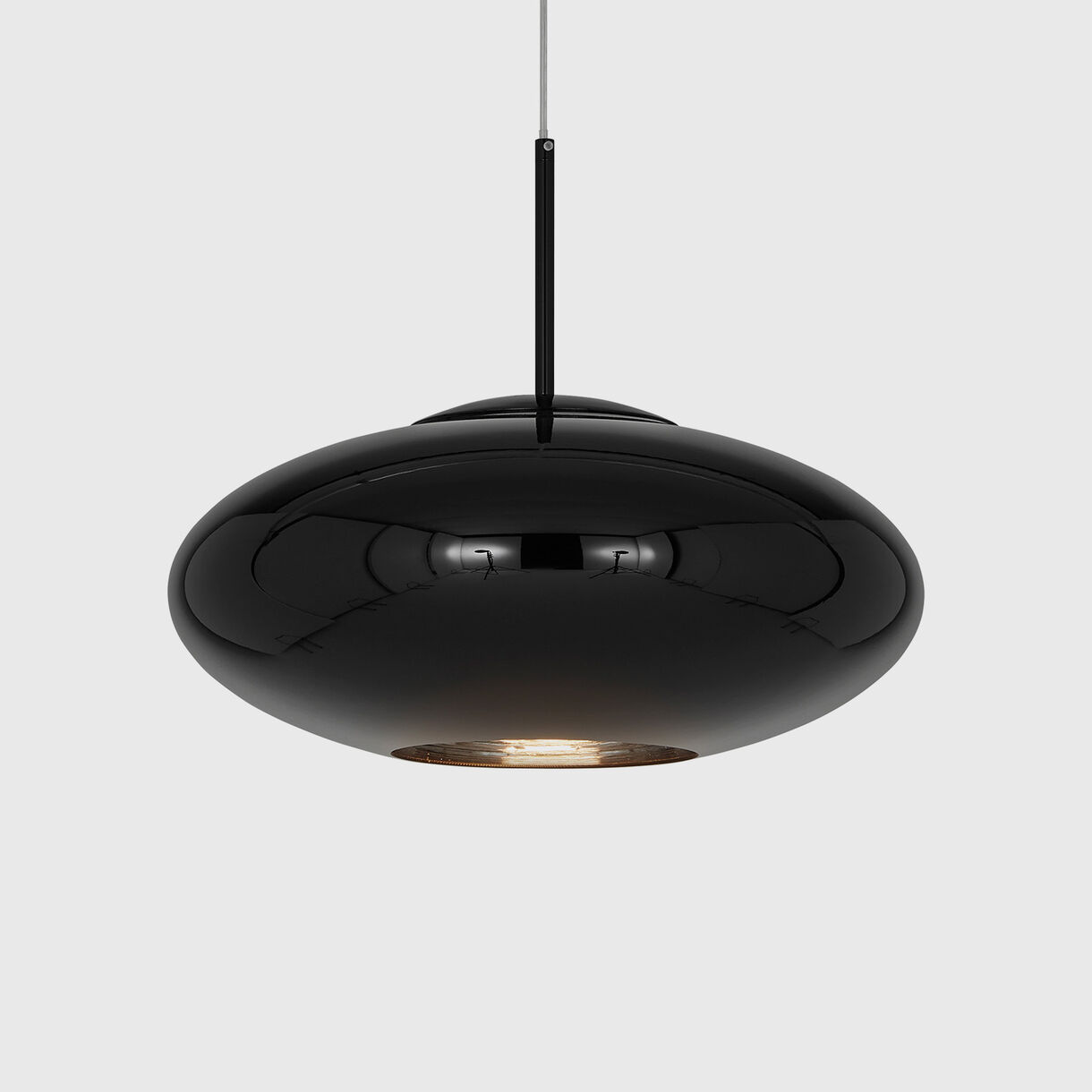 Copper Pendant Wide, Black