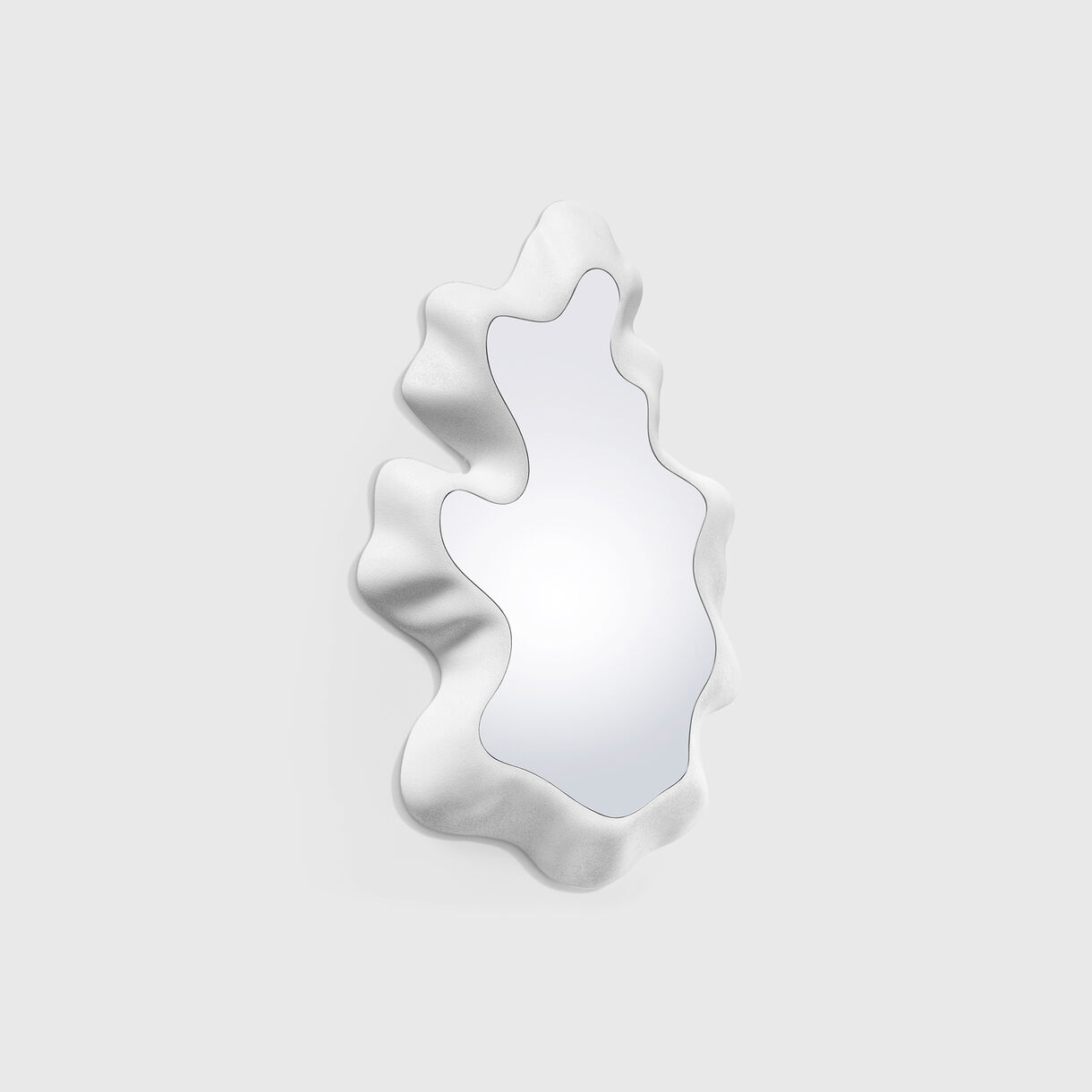 Sculpted Mirror, White