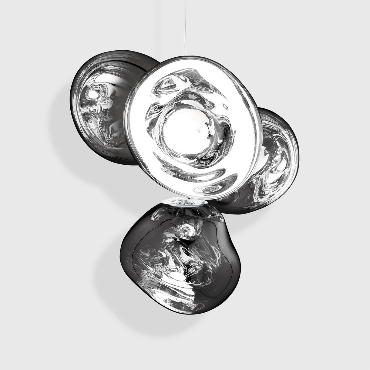 Melt Chandelier, Small, Chrome