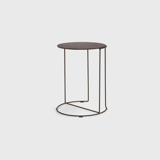 Oki Saddle Leather Top Side Table