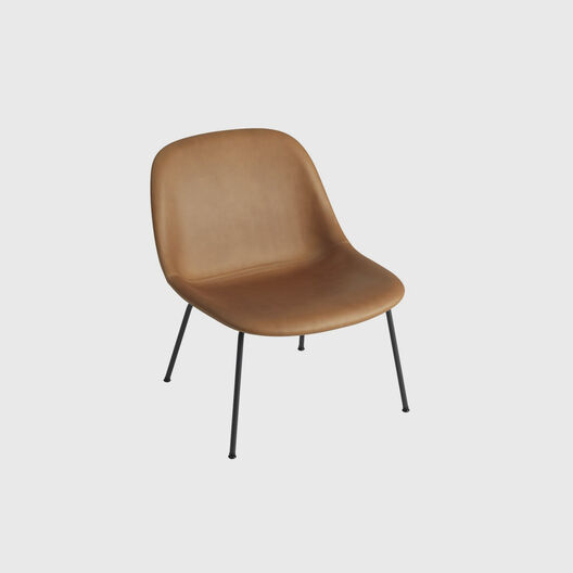Fiber Lounge Chair, Tube Base, Upholstered