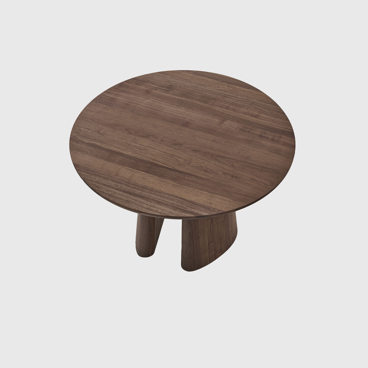 Bi-Ped Table, Round, Walnut