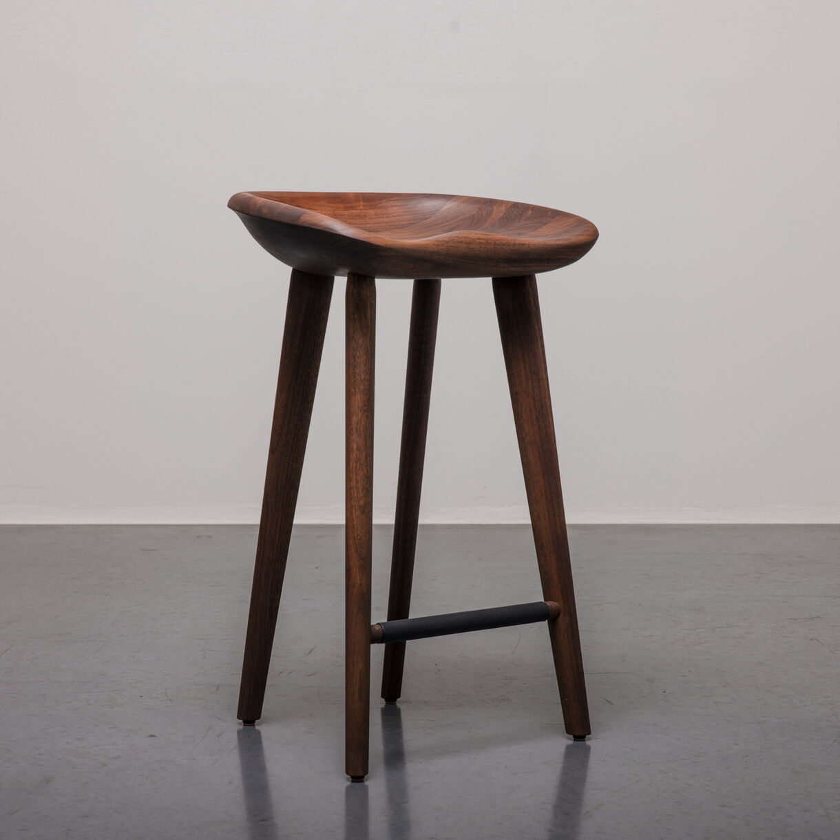 Tractor Stool, Counter Height, Walnut