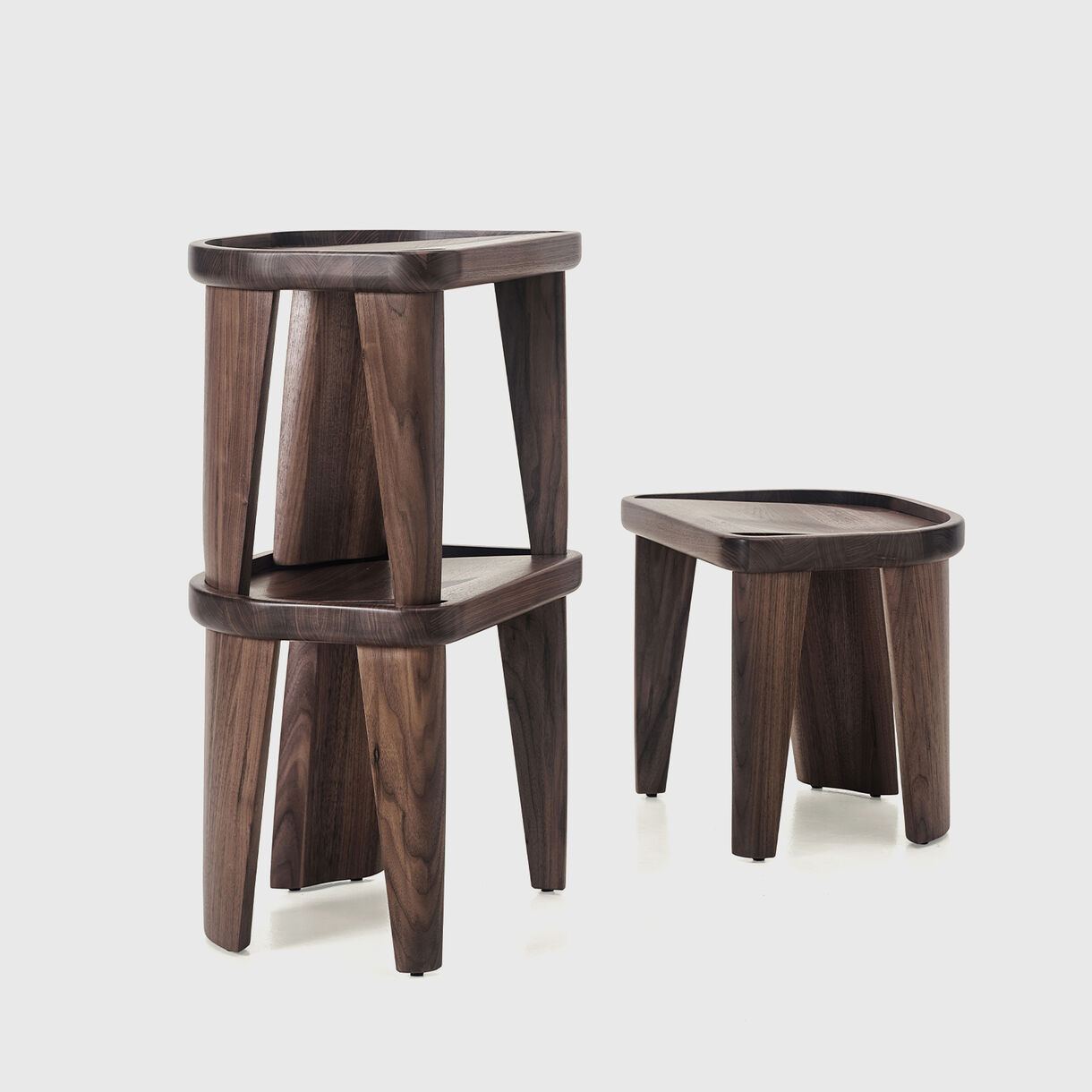 Cluster Stool, Walnut