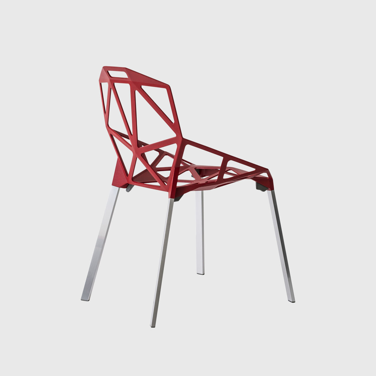 Chair_One, Red & Natural