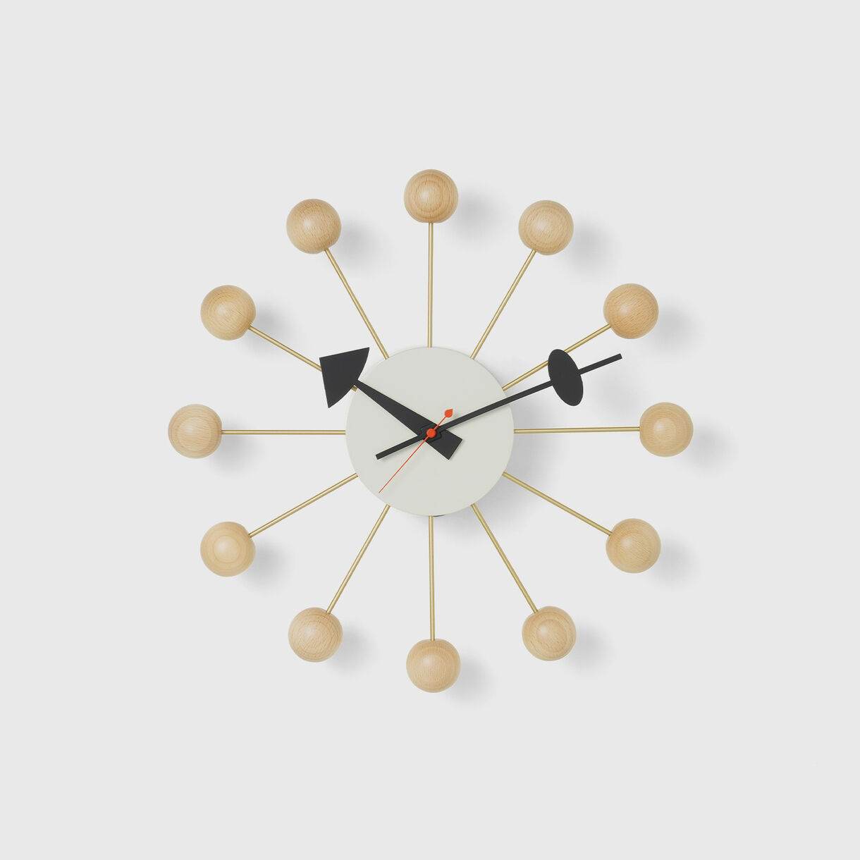 Ball Wall Clock, Natural Beech