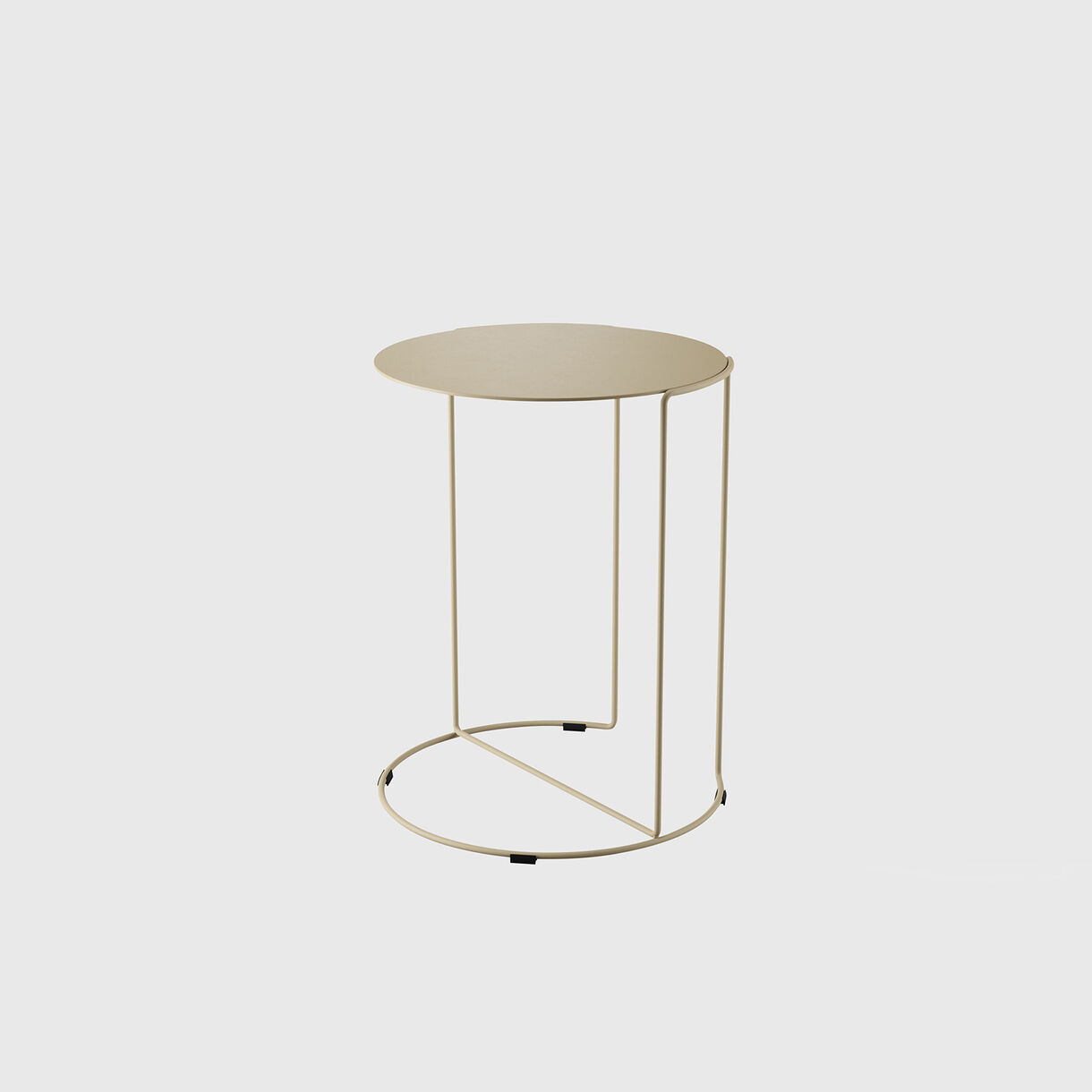 Oki Round Side Table, Matt Sand