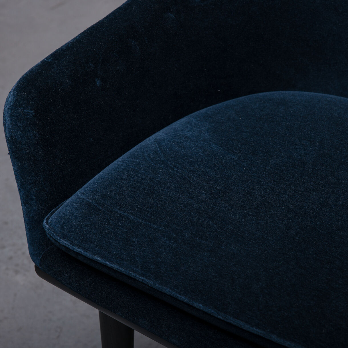 Lunar Dining Chair Small, Black Oak, Imperial Velvet
