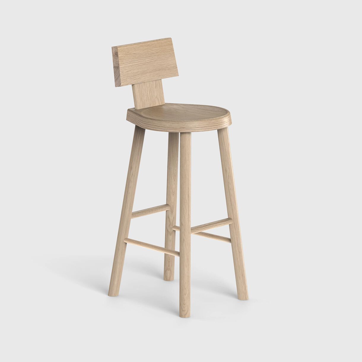 Alpine Stool, Bar, Oak